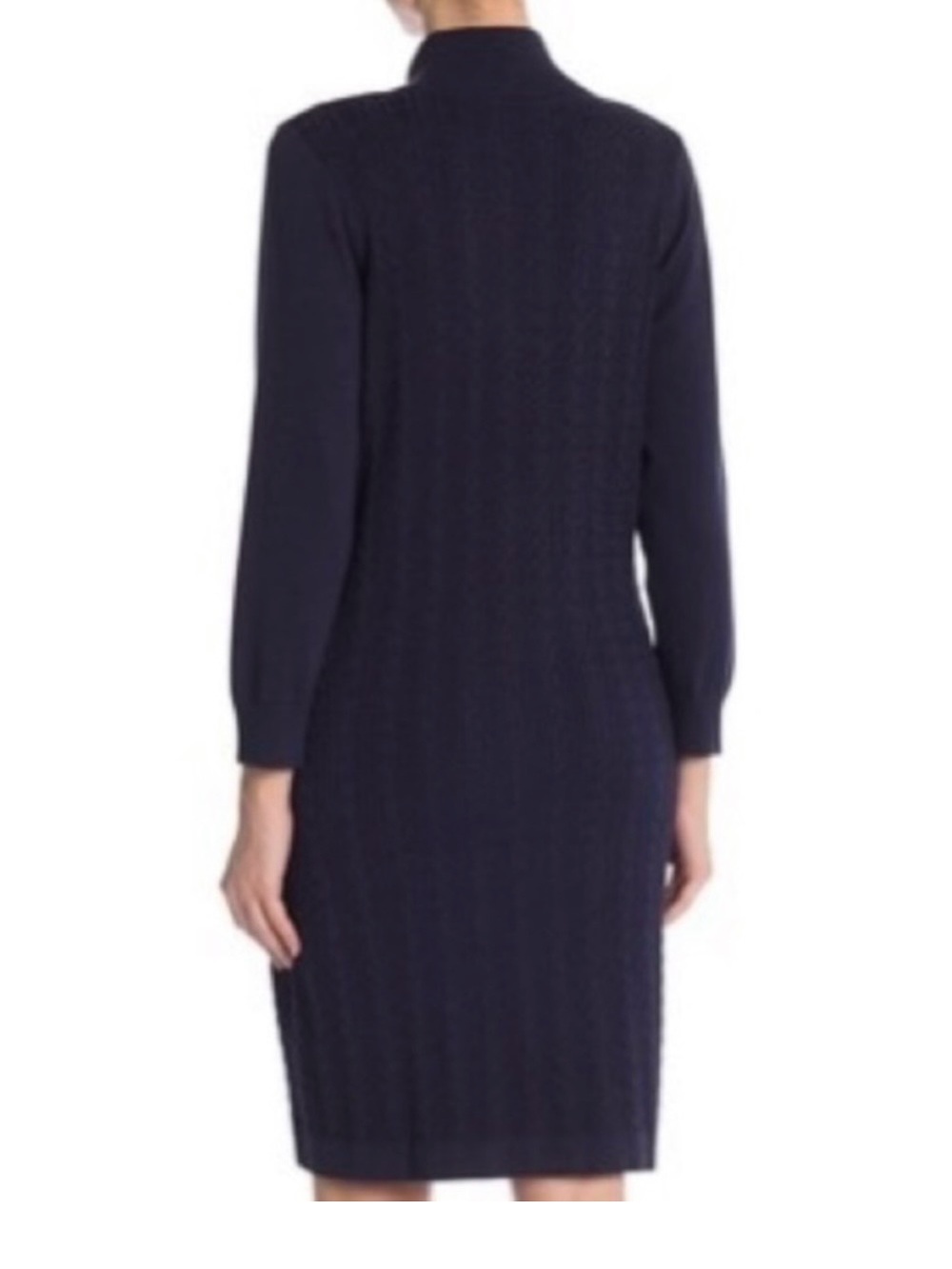Tommy Bahama Navy Knit Midi Dress with Half-Zip Collar - Picture 2 of 14
